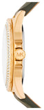 Michael Kors Mini Everest Crystals White Dial Green Leather Strap Watch for Women - MK4720 Authentic Buy Shop Now