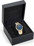 Versace V-Auria Quartz Blue Dial Two Tone Steel Strap Watch for Men - VE0F00325 Authentic Buy Shop Now