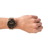 Fossil Commuter Chronograph Black Dial Brown Leather Strap Watch for Men - FS5403 Authentic Buy Shop Now
