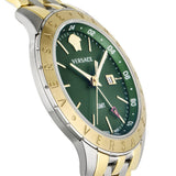 Versace Univers Quartz Green Dial Two Tone Steel Strap Watch for Men - VEBK00718 Authentic Buy Shop Now