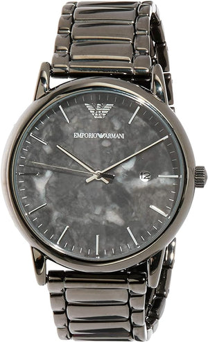 Emporio Armani Luigi Analog Grey Dial Grey Steel Strap Watch For Men - AR11155 Authentic Buy Shop Now