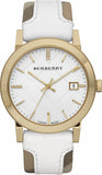 Burberry The City White Dial White Leather Strap Watch for Women - BU9015 Authentic Buy Shop Now