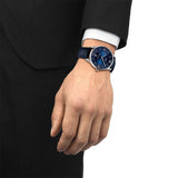 Tissot Chemin Des Tourelles Powermatic 80 Blue Dial Blue Leather Strap Watch for Men - T099.407.16.048.00 Authentic Buy Shop Now