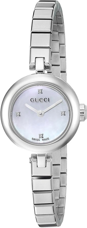 Gucci Diamantissima Quartz Diamonds White Dial Silver Steel Strap Watch For Women - YA141503 Authentic Buy Shop Now