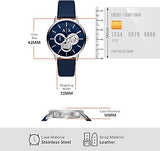Armani Exchange Cayde Chronograph Blue Dial Blue Leather Strap Watch for Men - AX2746 Authentic Buy Shop Now