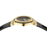 Versace Greca Moonphase Analog Black Dial Black Leather Strap Watch For Men - VE7G00123 Authentic Buy Shop Now