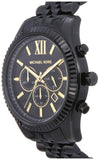 Michael Kors Lexington Chronograph Black Dial Black Steel Strap Watch for Men - MK8603 Authentic Buy Shop Now