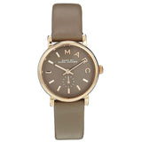 Marc Jacobs Baker Grey Dial Grey Leather Strap Watch for Women - MBM1318 Authentic Buy Shop Now
