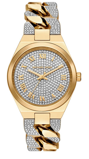 Michael Kors Lennox Pavé Crystals Silver Dial Two Tone Steel Strap Watch for Women - MK7487 Authentic Buy Shop Now
