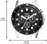 Fossil FB-01 Chronograph Black Dial Silver Steel Strap Watch for Men - FS5837 Authentic Buy Shop Now