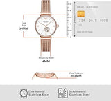 Emporio Armani Meccanico Automatic White Dial Rose Gold Mesh Strap Watch For Women - AR60063 Authentic Buy Shop Now