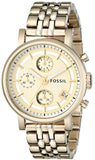 Fossil Boyfriend Chronograph Gold Dial Gold Steel Strap Watch for Women - ES2197 Authentic Buy Shop Now