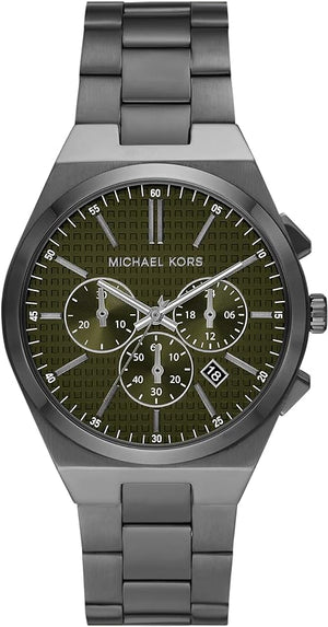 Michael Kors Lennox Chronograph Black Dial Black Steel Strap Watch For Men - MK9146 Authentic Buy Shop Now