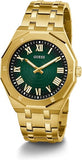 Guess Asset Quartz Green Dial Gold Steel Strap Watch For Men - GW0575G2 Authentic Buy Shop Now