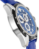 Versace V-Ray Chronograph Quartz Blue Dial Blue Leather Strap Watch for Men - VE2I00721 Authentic Buy Shop Now