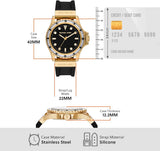 Michael Kors Everest Three-Hand Crystals Black Dial Black Rubber Strap Watch for Women - MK7440 Authentic Buy Shop Now