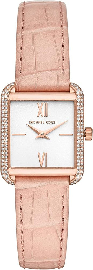 Michael Kors Lake Quartz White Dial Pink Leather Strap Watch For Women - MK2763 Authentic Buy Shop Now