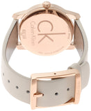 Calvin Klein City Silver Dial White Leather Strap Watch for Women - K2G236X6 Authentic Buy Shop Now