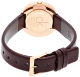 Calvin Klein Firm White Dial Brown Leather Strap Watch for Women - K3N236G6 Authentic Buy Shop Now