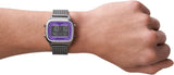 Fossil Retro Digital Purple Dial Grey Mesh Strap Watch for Men - FS5888 Authentic Buy Shop Now