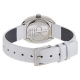 Calvin Klein Incentive White Dial White Leather Strap Watch for Women - K3P231L6 Authentic Buy Shop Now