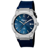 Salvatore Ferragamo F-80 Classic Blue Dial Blue Leather Strap Watch for Men - SFDT00719 Authentic Buy Shop Now