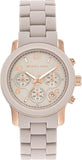 Michael Kors Runway Chronograph Grey Dial Grey Silicone Strap Watch For Women - MK7386 Authentic Buy Shop Now