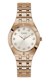 Guess Crystalline Diamonds Silver Dial Rose Gold Steel Strap Watch for Women - GW0114L3 Authentic Buy Shop Now