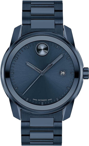 Movado Bold Verso Blue Dial Blue Steel Strap Watch for Men - 3600862 Authentic Buy Shop Now