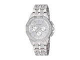 Bulova Crystal Collection Pave Silver Dial with Crystals Silver Steel Strap Watch for Men - 96C134 Authentic Buy Shop Now