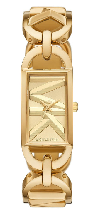 Michael Kors Empire Three Hand Gold Dial Gold Steel Strap Watch For Women - MK7406 Authentic Buy Shop Now