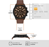 Fossil Brox Multifunction Brown Dial Brown Leather Strap Watch for Men - BQ2802 Authentic Buy Shop Now