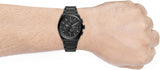 Fossil Everett Chronograph Black Dial Black Steel Strap Watch for Men - FS5797 Authentic Buy Shop Now