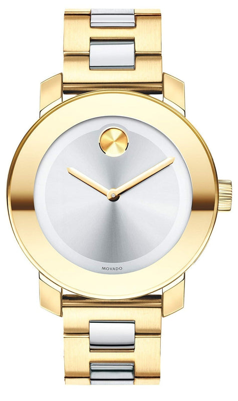 Movado Bold Silver Dial Two Tone Steel Strap Watch for Women - 3600129 Authentic Buy Shop Now