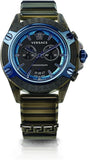 Versace icon Active Chronograph Black Dial Black Silicone Strap Watch For Men - VEZ700622 Authentic Buy Shop Now