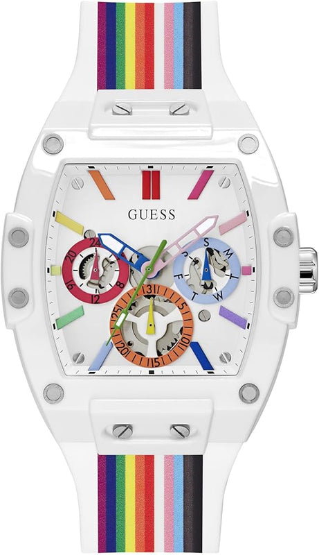 Guess Phoenix Analog White Dial White Silicone Strap Watch for Men - GW0720G1 Authentic Buy Shop Now