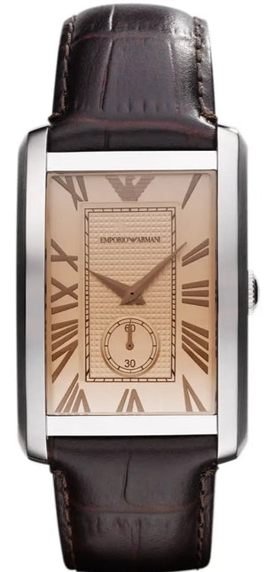Emporio Armani Classic Brown Dial Brown Leather Strap Watch For Men - AR1605 Authentic Buy Shop Now