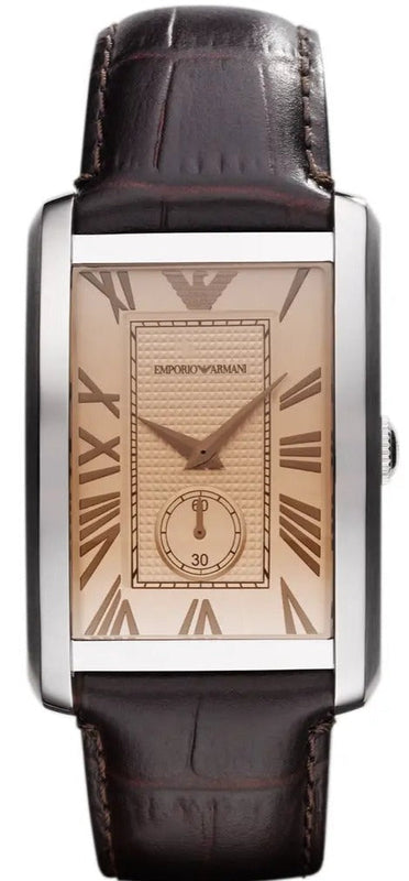Emporio Armani Classic Brown Dial Brown Leather Strap Watch For Men - AR1605 Authentic Buy Shop Now