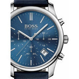 Hugo Boss Time One Blue Dial Black Leather Strap Watch for Men - 1513431 Authentic Buy Shop Now
