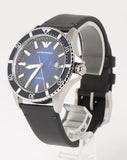 Emporio Armani Diver Three-Hand Quartz Blue Dial Blue Leather Strap Watch For Men - AR11516 Authentic Buy Shop Now