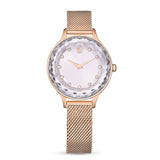 Swarovski Octea Nova Silver Dial Rose Gold Mesh Strap Watch for Women - 5650011 Authentic Buy Shop Now