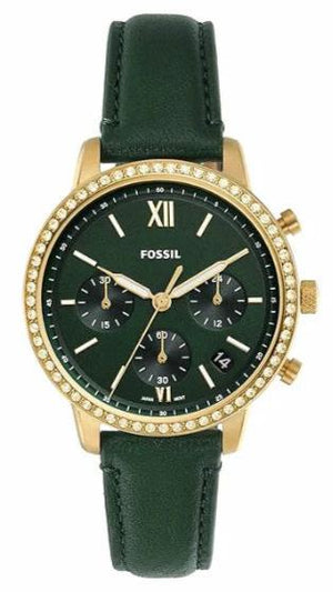 Fossil Neutra Chronograph Green Dial Green Leather Strap Watch for Women - ES5239 Authentic Buy Shop Now
