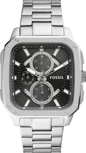 Fossil Inscription Multifunction Black Dial Silver Steel Strap Watch for Men - BQ2655 Authentic Buy Shop Now