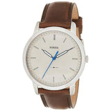 Fossil Minimalist Off White Dial Brown Leather Strap Watch for Men - FS5306 Authentic Buy Shop Now