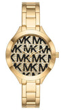 Michael Kors Slim Runway Crystals Gold Dial Gold Steel Strap Watch for Women - MK4659 Authentic Buy Shop Now