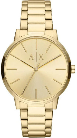 Armani Exchange Cayde Analog Gold Dial Gold Steel Strap Watch For Men - AX2707 Authentic Buy Shop Now