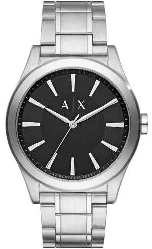 Armani Exchange Nico Analog Black Dial Silver Steel Strap Watch For Men - AX2320 Authentic Buy Shop Now