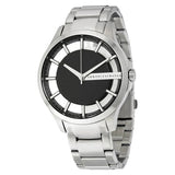 Armani Exchange Hampton Chronograph Black Dial Silver Steel Strap Watch For Men - AX2179 Authentic Buy Shop Now