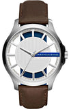 Armani Exchange Hampton Chronograph White Dial Brown Leather Strap Watch For Men - AX2187 Authentic Buy Shop Now
