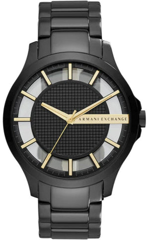 Armani Exchange Hampton Chronograph Black Dial Black Steel Strap Watch For Men - AX2192 Authentic Buy Shop Now